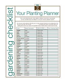 Your Planting Planner